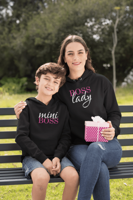 Lady Mini Boss Family Sweatshirt Hoodies for Women and Kid