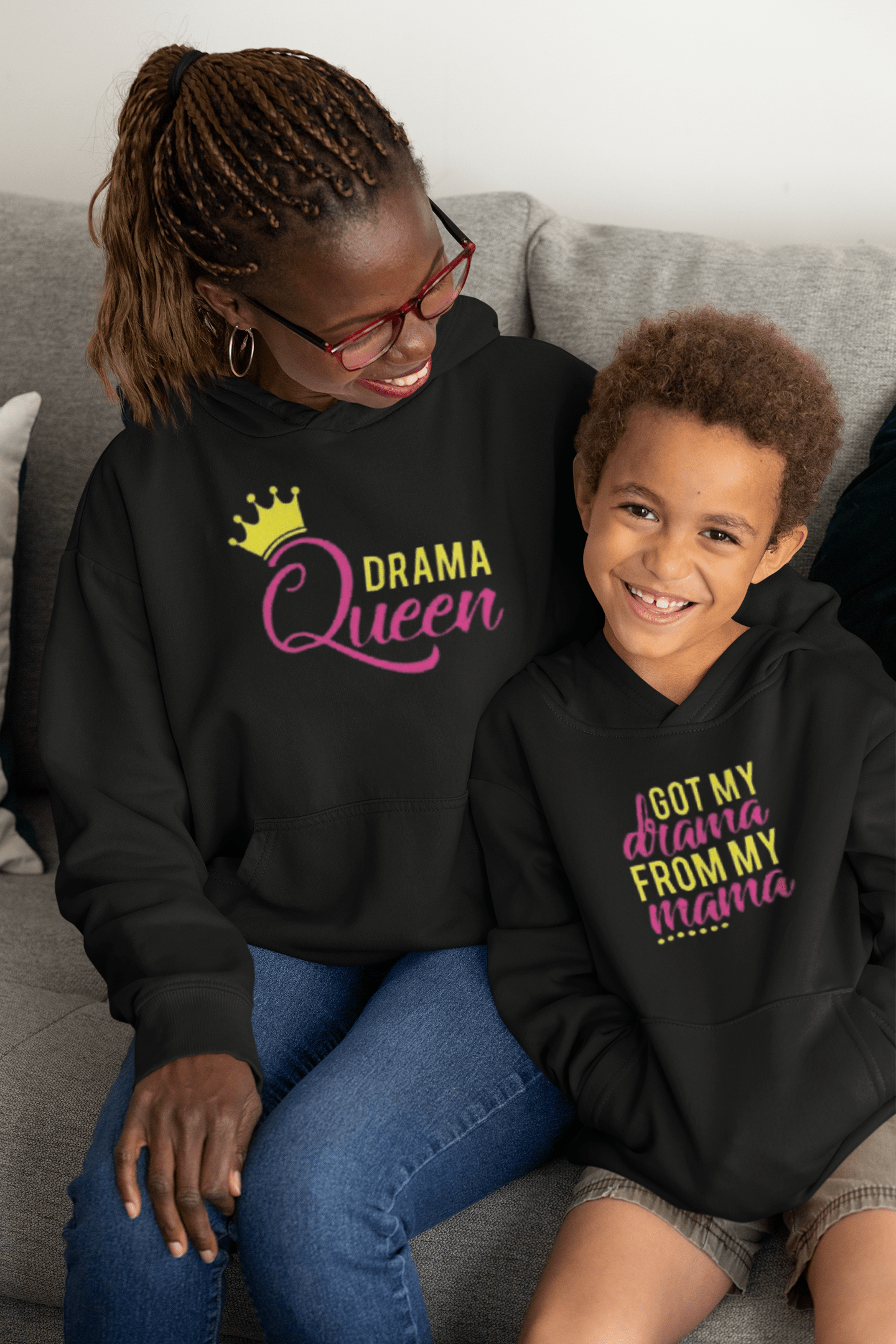 Drama Queen Family Sweatshirt Hoodies for Women and Kid Giftsmate