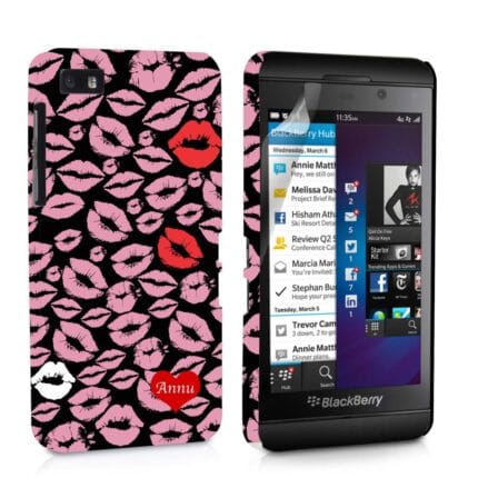 Personalized Hot Pink Kisses Phone Cover - Image 3