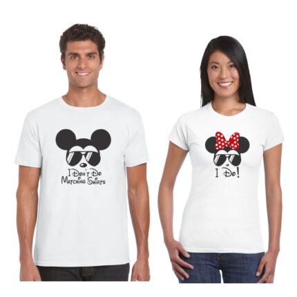 Mickey Minnie I Don't Do Couple T-shirt - Image 2