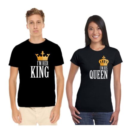 I'M His Her King Queen Couple T-shirt