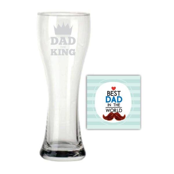 King Dad Beer Pilsner Glass