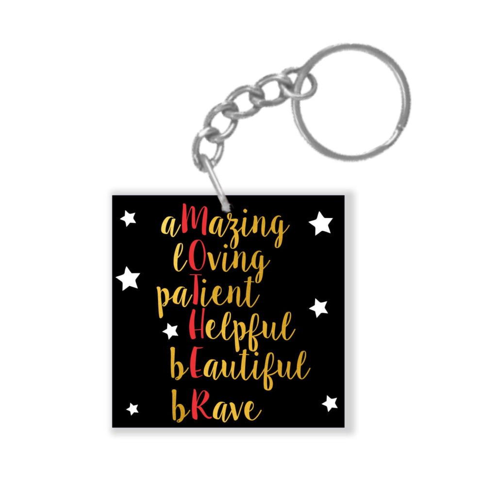 Starry Beautiful Mother Definition Keychain Keyring