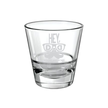 Moustache Awesome Dad Whiskey Glass - Image 3