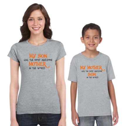Awesome Mother and Son Family T-Shirt - Image 8