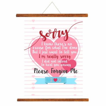 Please Forgive Me Sorry Scroll Greeting Card