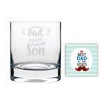 Proud Dad of a Freaking Awesome Son Dad Whiskey Glass