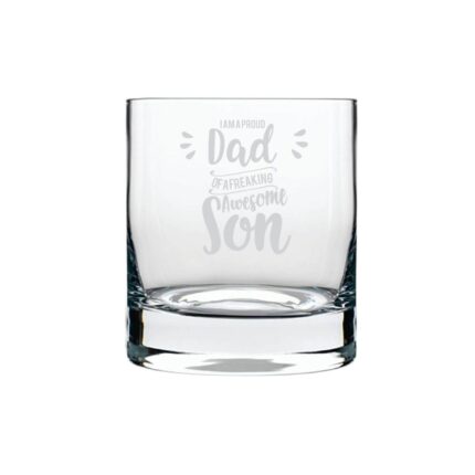 Moustache Awesome Dad Whiskey Glass - Image 34