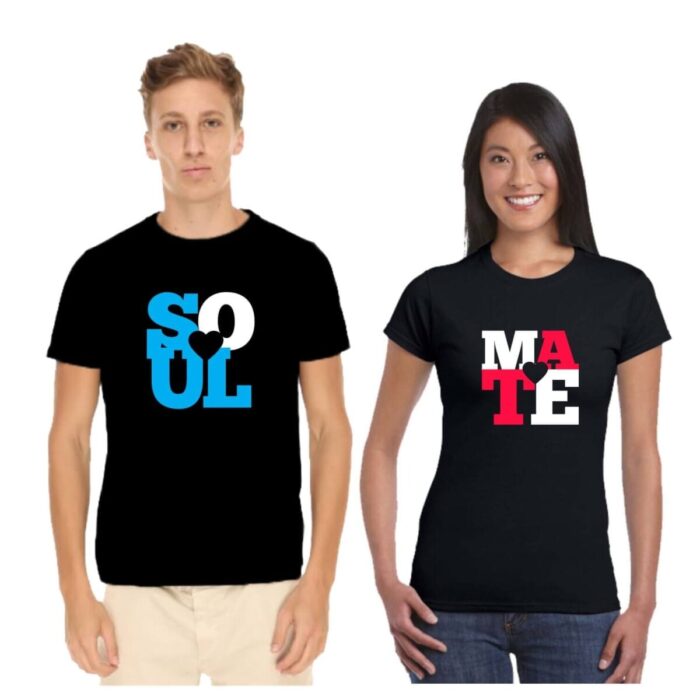 Colorful Soul Mate Couple T-shirt