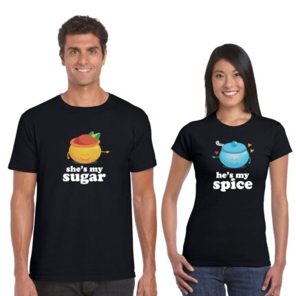 Sugar and Spice Couple T shirts - Image 6