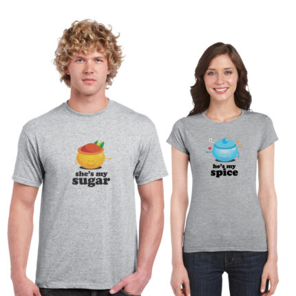 Sugar and Spice Couple T shirts - Image 3