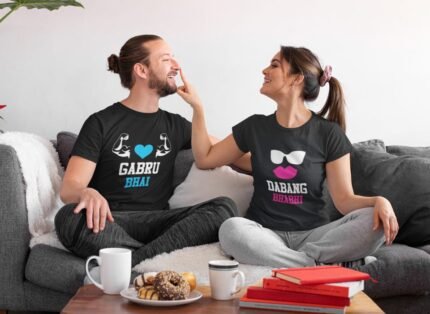 Gabru Bhai Dabang Bhabhi Couple T-shirt