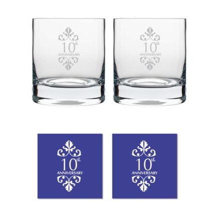 10th Anniversary Whiskey Glasses