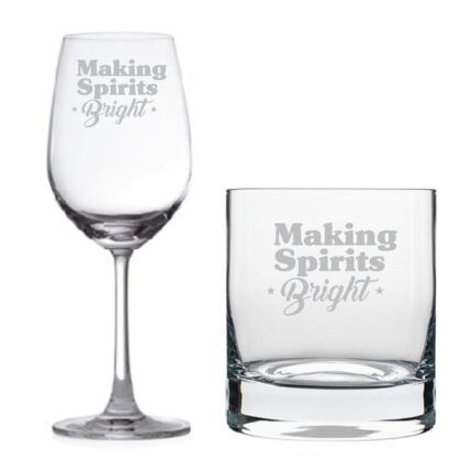 Making Spirits Bright Whiskey Wine Glasses Set of 2 - Image 6
