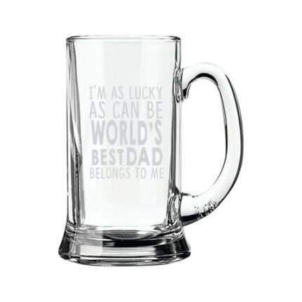 Worlds Best Dad Belongs to me Beer Mug - Image 5