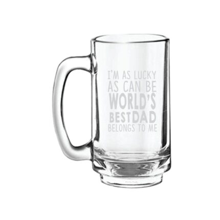 Worlds Best Dad Belongs to me Beer Mug - Image 6