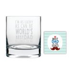 Worlds Best Dad Belongs to me Whiskey Glass