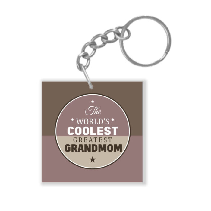 Worlds Coolest Grandma Keychain