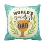 Worlds Greatest Dad Trophy Cushion Cover