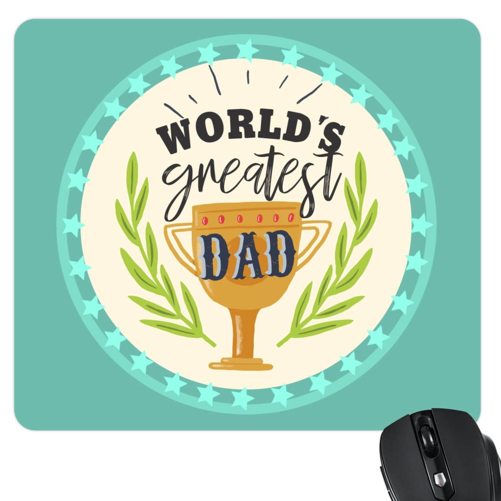 Worlds Greatest Dad Trophy Mousepad