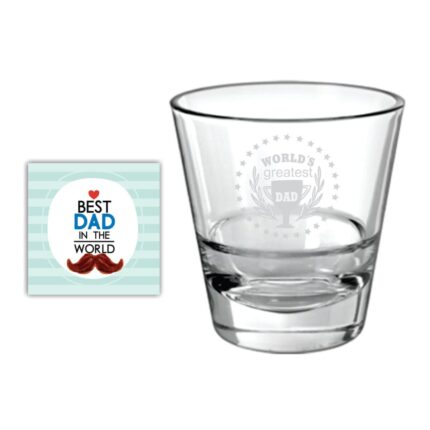 Moustache Awesome Dad Whiskey Glass - Image 13