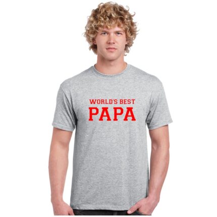 Worlds Best Papa T shirt - Image 3