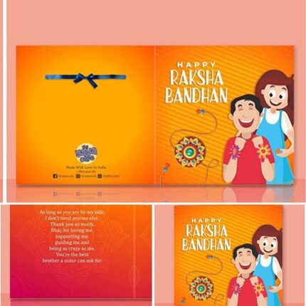 Brown Acrylic Boy Baby Printed Cute Baby Teddy Bear Raksha Bandhan Rakhi for Brother - Image 2