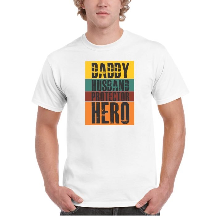 Daddy Husband Protector Hero Mens T-shirt