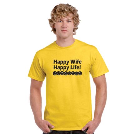 Happy Wife Happy Life T-Shirt - Image 3