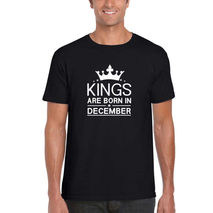 Kings Are Born In December Birthday T-shirt