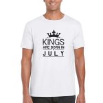 Kings Are Born In July Birthday T-shirt