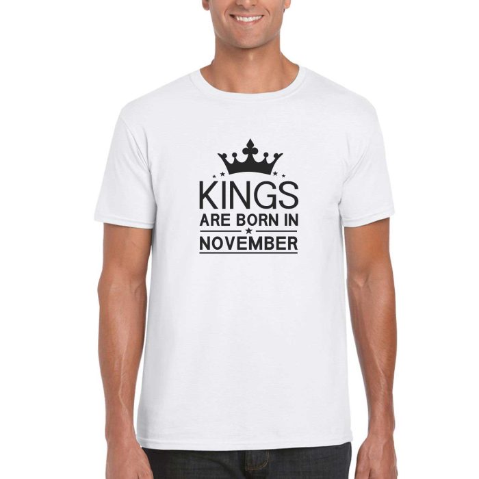 Kings Are Born In November Birthday T-shirt