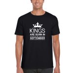 Kings Are Born In September Birthday T-shirt