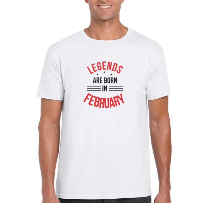 Legends Are Born In February Birthday T-shirt