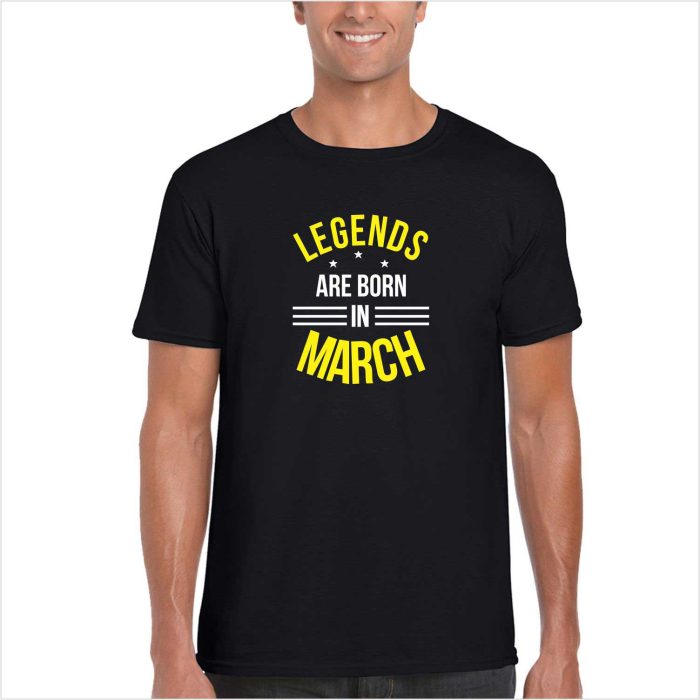 Legends Are Born In March Birthday T-shirt