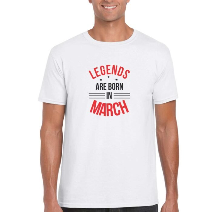 Legends Are Born In March Birthday T-shirt