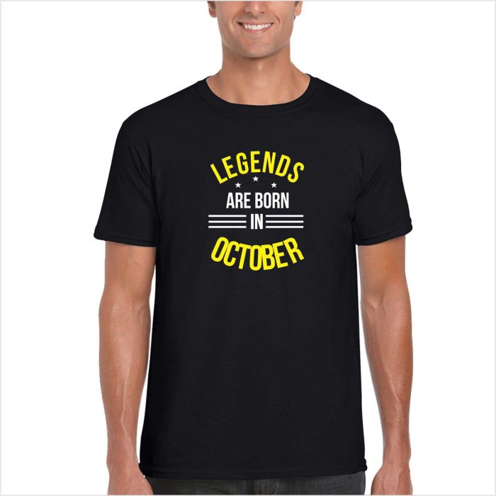 Legends Are Born In October Birthday T-shirt