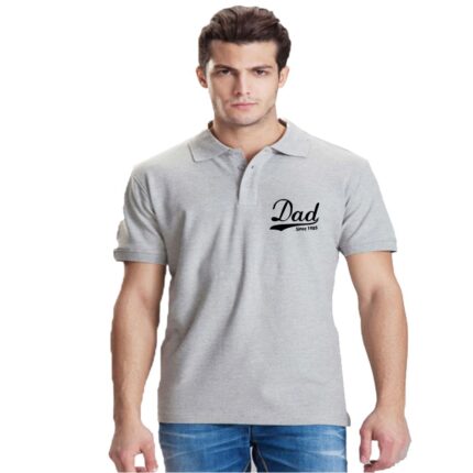 Personalized Dad Since Year Polo T-shirt