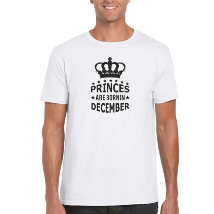 Princes Are Born In December Birthday T-shirt - Image 2