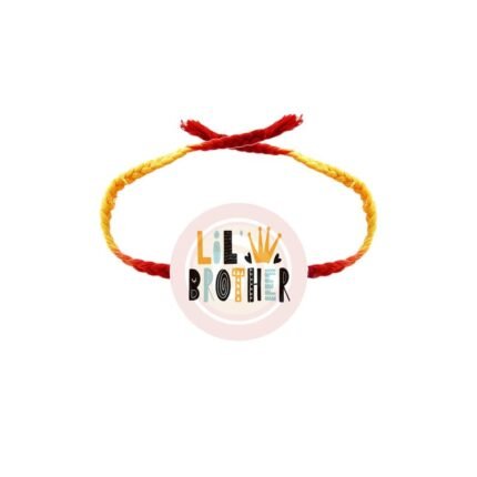 Acrylic Rakhi for Brother Printed Lil Brother|Raskhabandhan