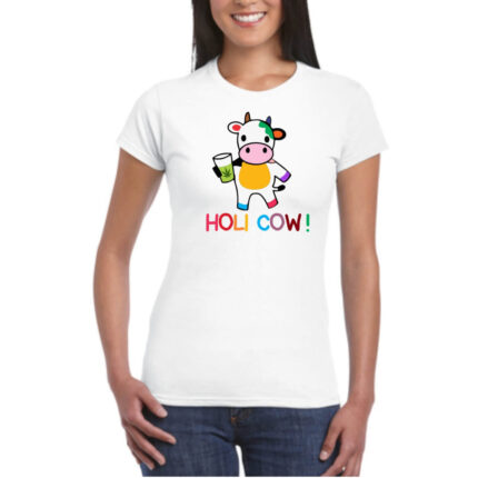 Holi Cow Holi Womens T-shirts - Image 1