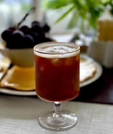 Fitzgerald Ribber Gold Rim Wine Glass Set A.P. Cocktail Glass