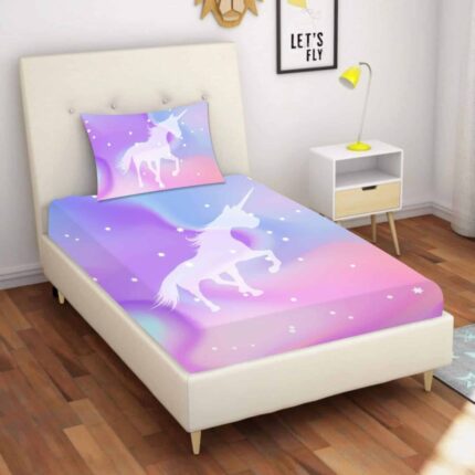 Unicorn Printed Bedsheet - Image 3