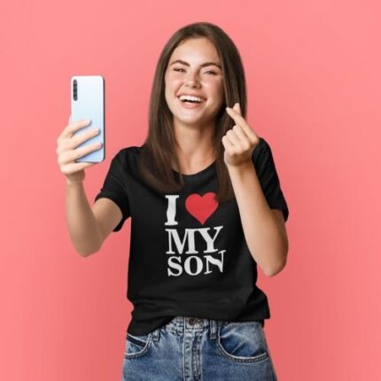I Love My Mom Son Family T-shirts - Image 2
