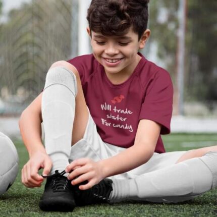 Quirky Will Trade Sister for Candy Boy Printed Cotton T-Shirt