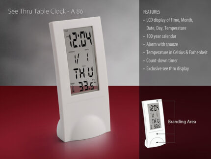 A86 – See thru table clock – Best corporate Gifts - Image 1