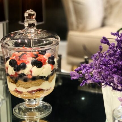 Clear Canister Top Dia-12cm Height-22cm - Image 1