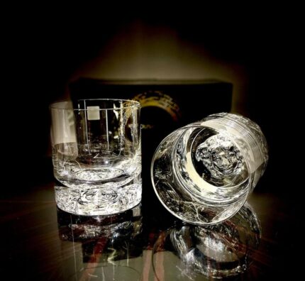 Devnow Medusa Silver DOF Glass 380ml Set of 2 - Image 1