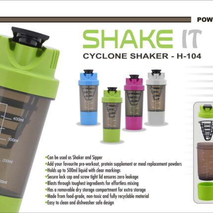 H104 – Shake it Cyclone Shaker (with supplement Basket) (500ml) –... - Image 2