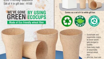H188 – EcoCup Elite: Eco Friendly Glasses | Set of 4 in gift box –... - Image 3
